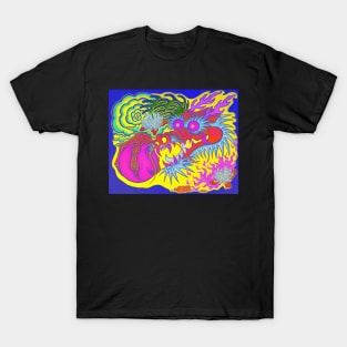 Neon Dragon With 4 Elements Variant 25 T-Shirt